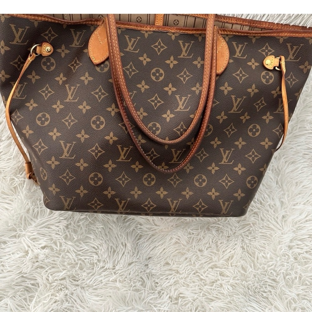 AUTHENTIC!!! Louis Vuitton Neverfull MM Monogram Brown Tote Bag - Picture 3 of 11